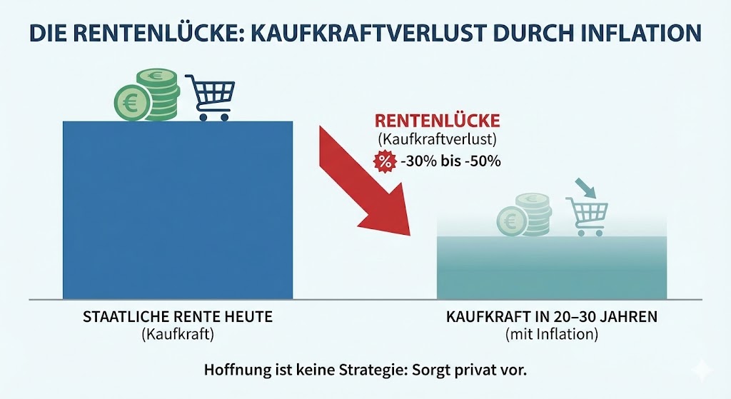 Die Rentenlücke - Kaufkraftverlust durch Inflation